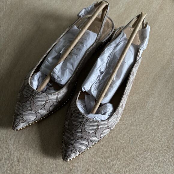 Coach VAE Jacquard Skimmer Slingback Flats - Picture 5 of 12